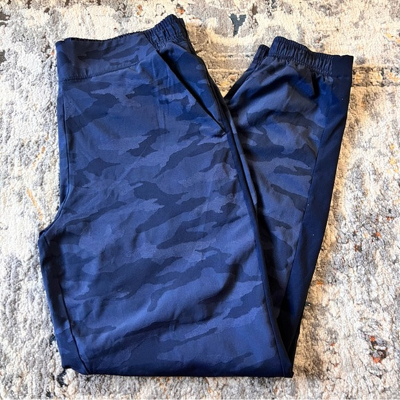 ATHLETA Brooklyn Textured Joggers Blue‎ Camo Size 10 - Picture 1 of 10